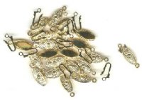 20 Pair of 17mm Oval Gold Plated Pearl Clasps